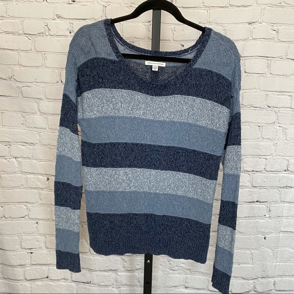 American Eagle Striped Crew neck Sweater